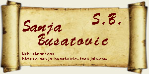 Sanja Bušatović vizit kartica